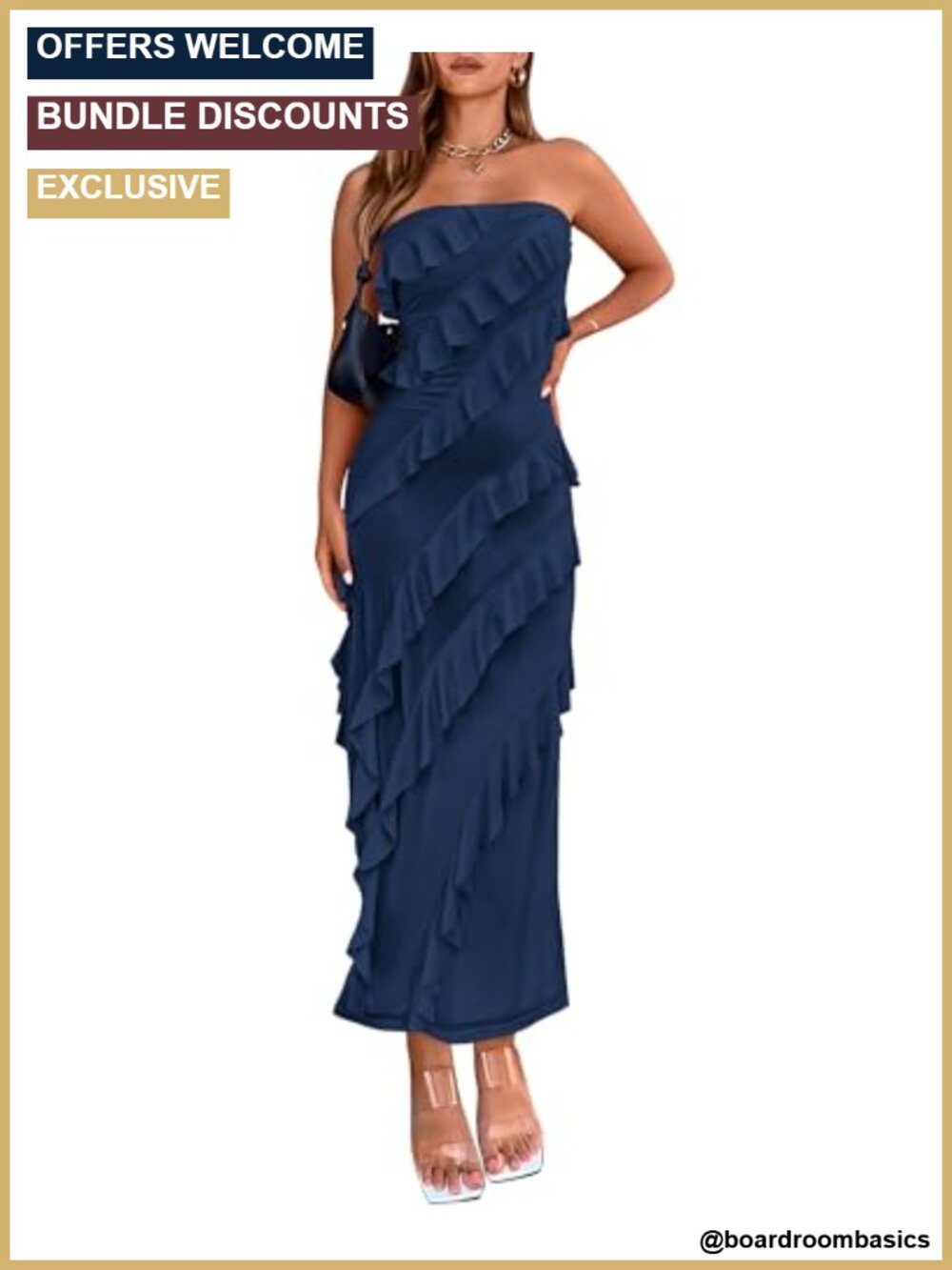 Women's Bodycon Maxi Dress Sleeveless Mesh Ruffle Formal Wedding Guest